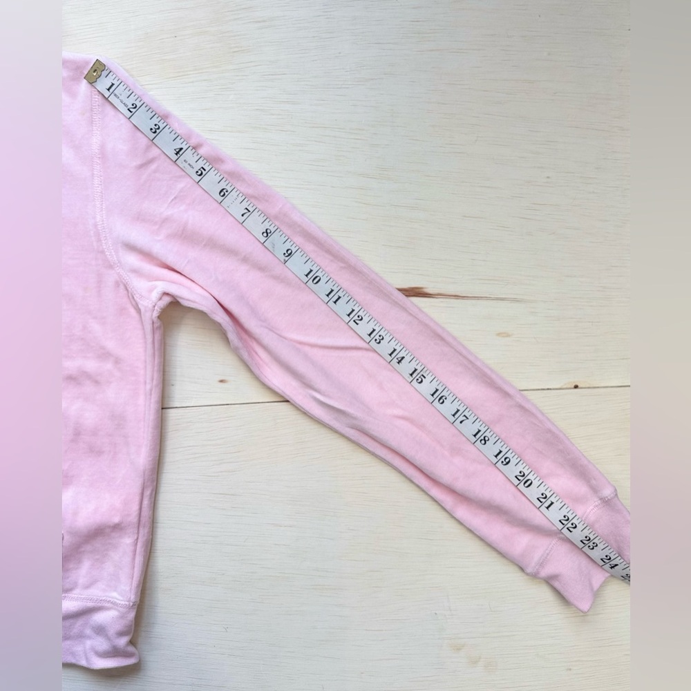 VTG F21 Light Baby Pink Velour Zip up Track Jacket Hoodie L - Picture 6 of 9